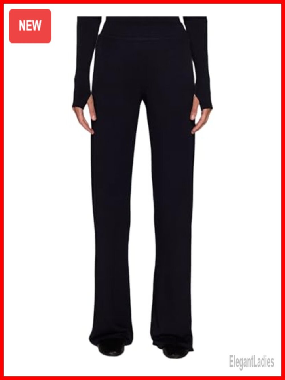 Soft Modal Stretch Wide Leg Lounge Trousers with Pockets Mid Rise